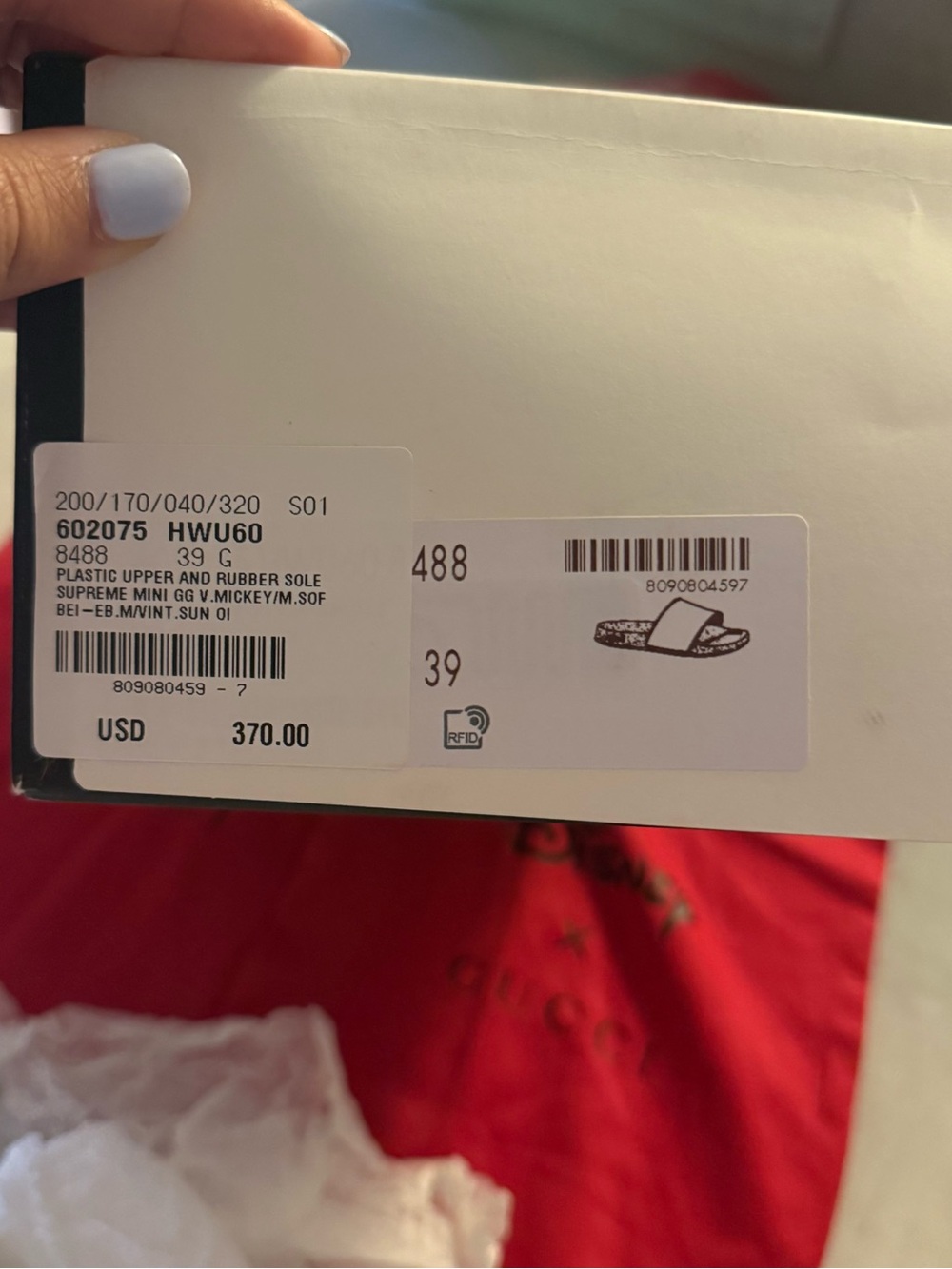 Disney x Gucci Women’s Mickey Print Brown Slide Sandals - Picture 7 of 8